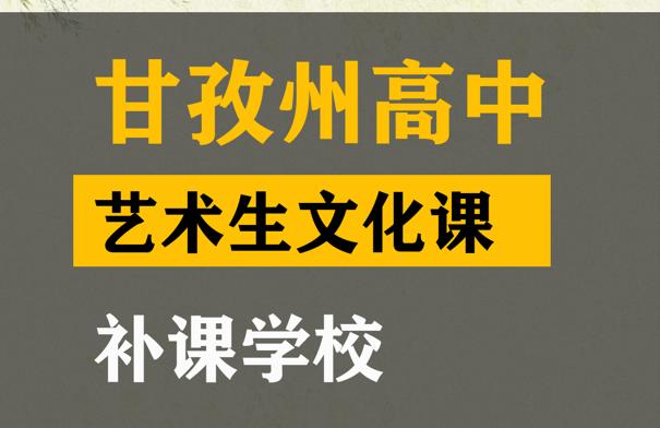 甘孜艺术生文化课辅导机构,高中艺术生文化课补习学校